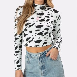 Adika Cow Print Top